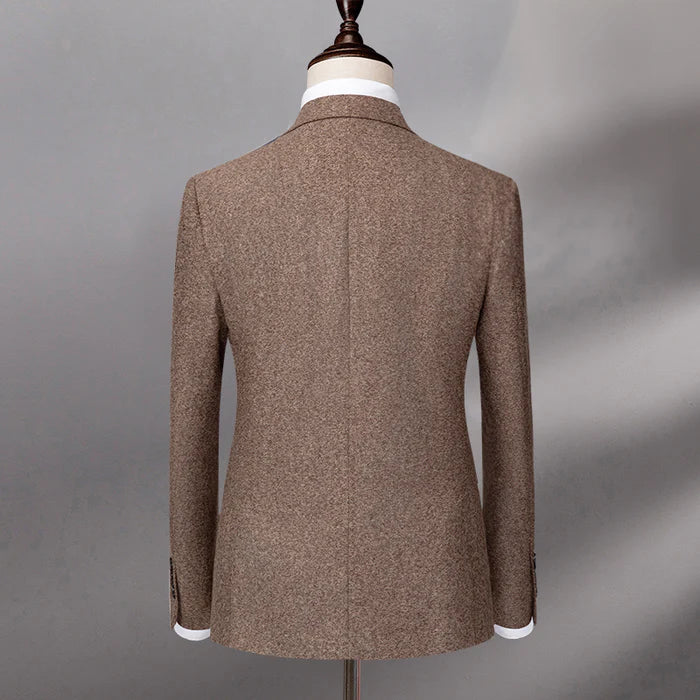 Men's Classic Vintage 3 Piece Men’s Suit Tweed Notch Lapel Tuxedo