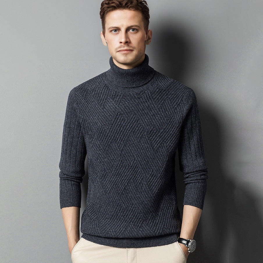 Men's Wool Cashmere Turtleneck Sweater