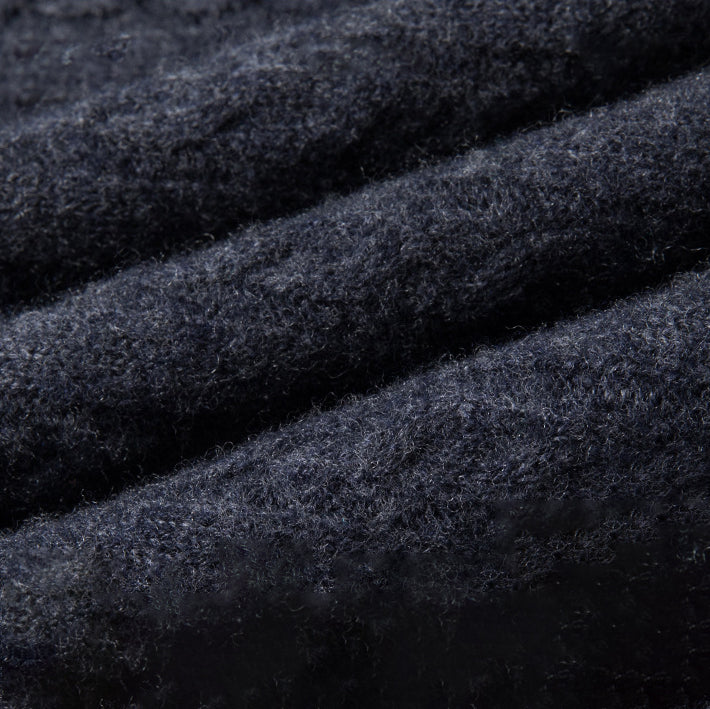 Men's Wool Cashmere Mock-Neck Texture Sweater