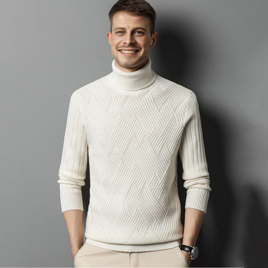 Men's Wool Cashmere Turtleneck Sweater