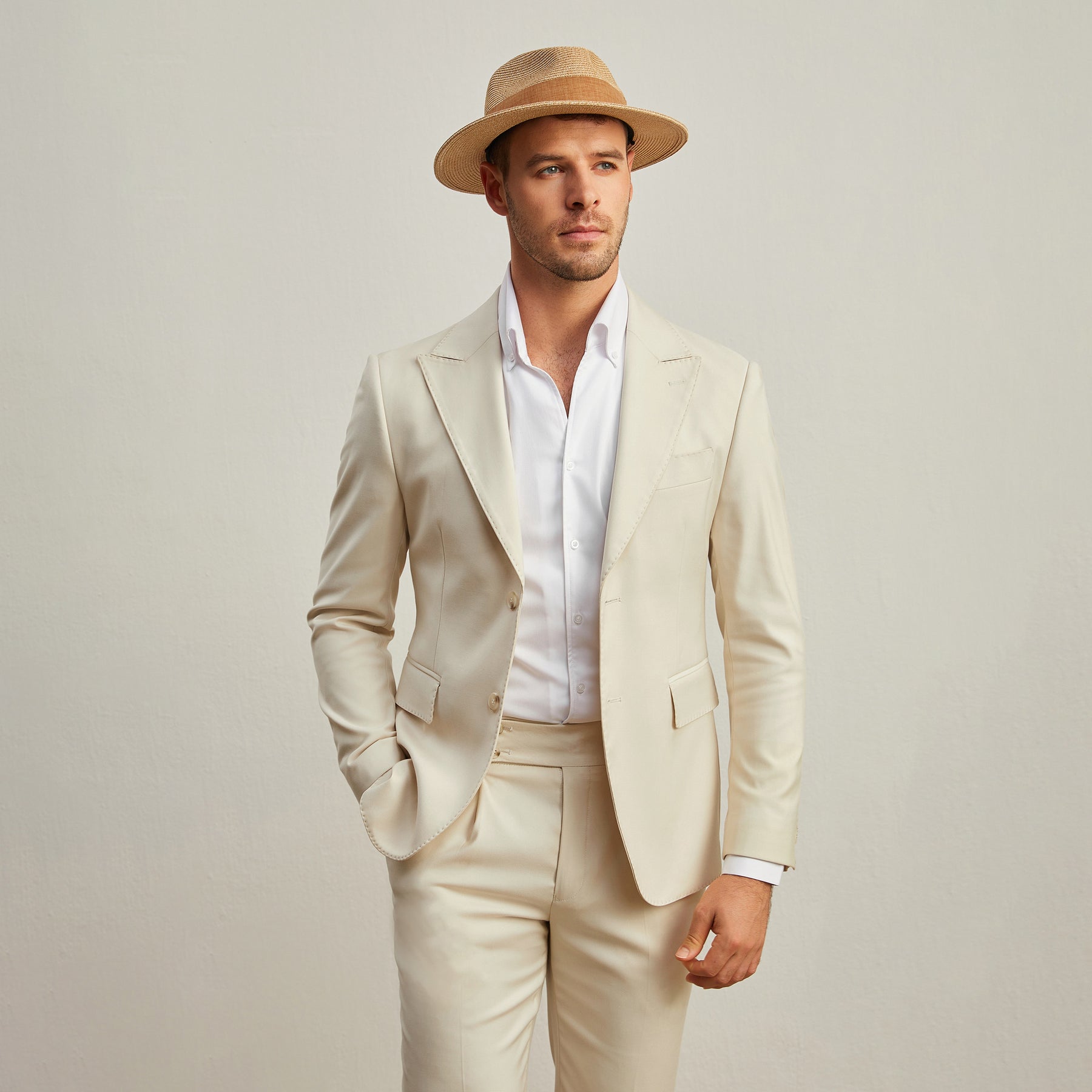 Wide Notch Lapel Collar 2 pieces Tuxedo Wedding Holiday Gentleman Suit