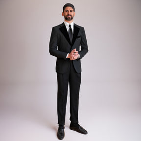 Men's 3 Pieces Formal Slim Fit Black Notch Lapel Tuxedos