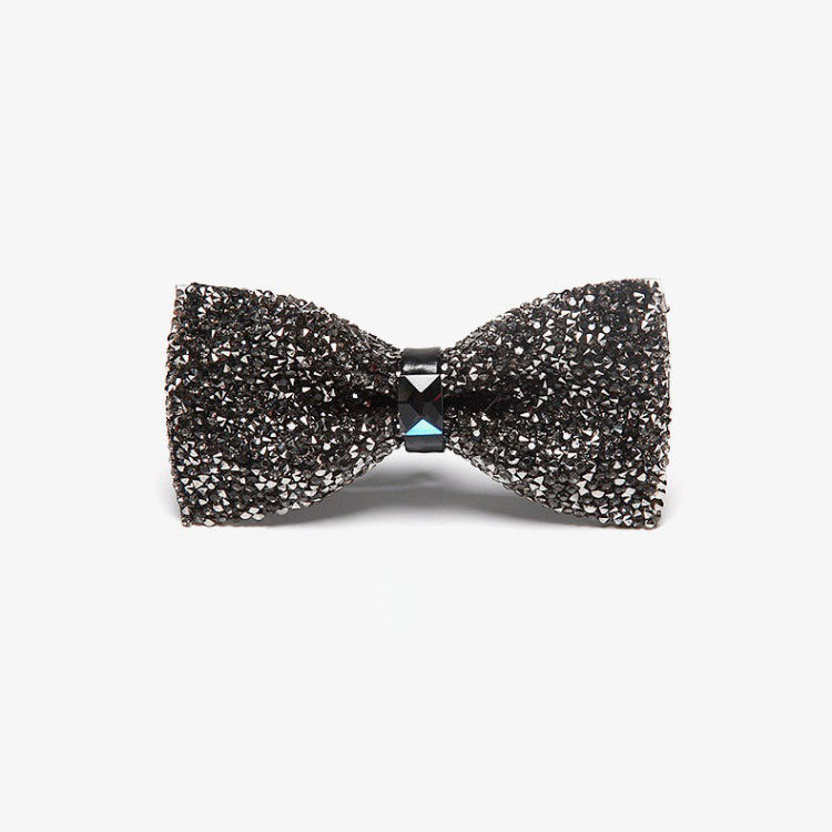 Rhinestone Bow Ties for Men Pre-Tied Sequin Diamond Neckties