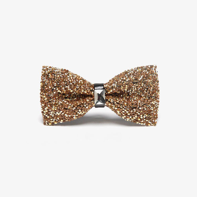 Rhinestone Bow Ties for Men Pre-Tied Sequin Diamond Neckties