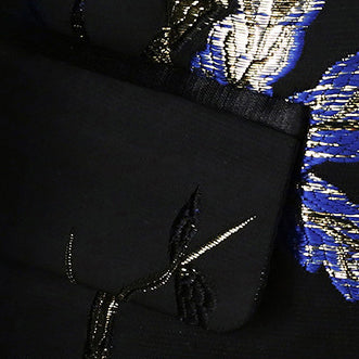 Men's 2 Pieces Golden Shining Bird Song Forest Embroidery Suit