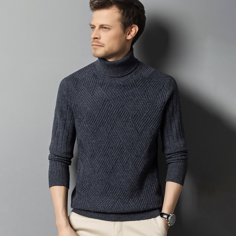 Men's Wool Cashmere Turtleneck Sweater