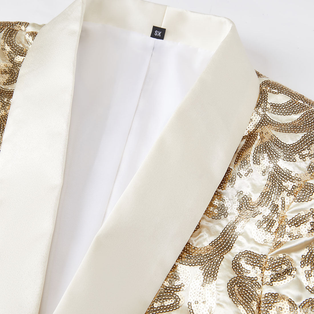 Men's 2 Pieces Sequin Floral Pattern Tuxedo