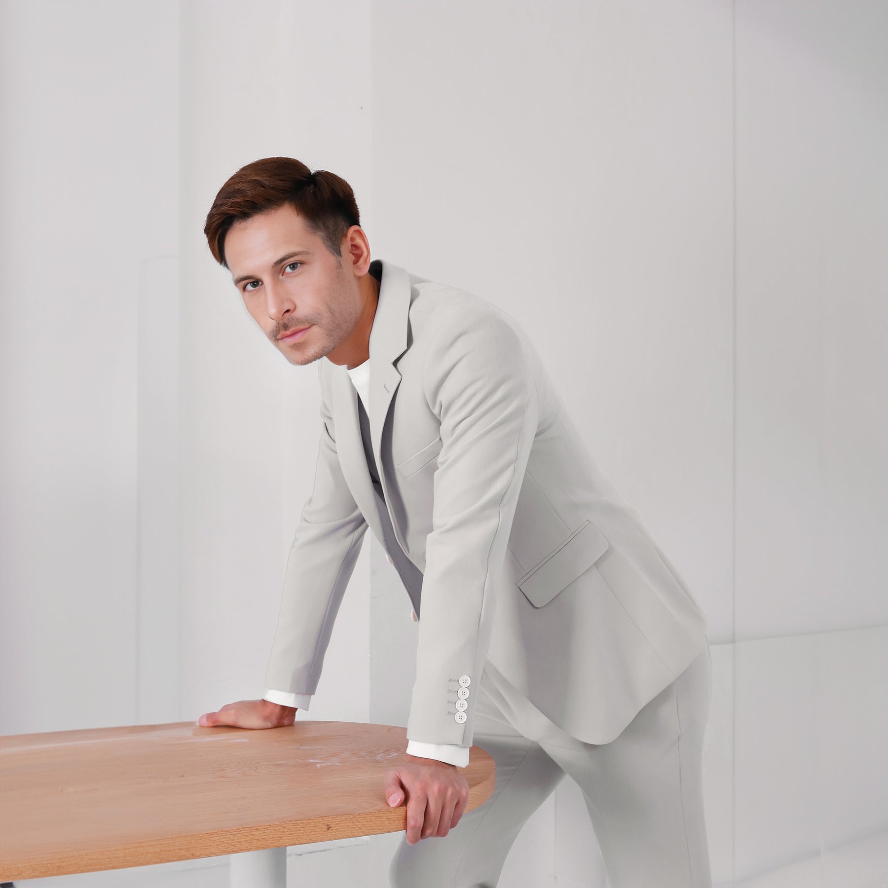 Summer Casual 2-Piece Relaxed Fit Summer Men's Suit