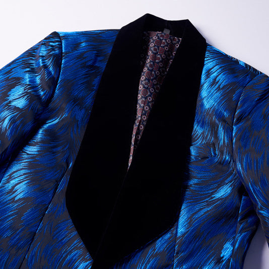 Men's 3 Pieces Suit Textured Print Shawl collar Tuxedo