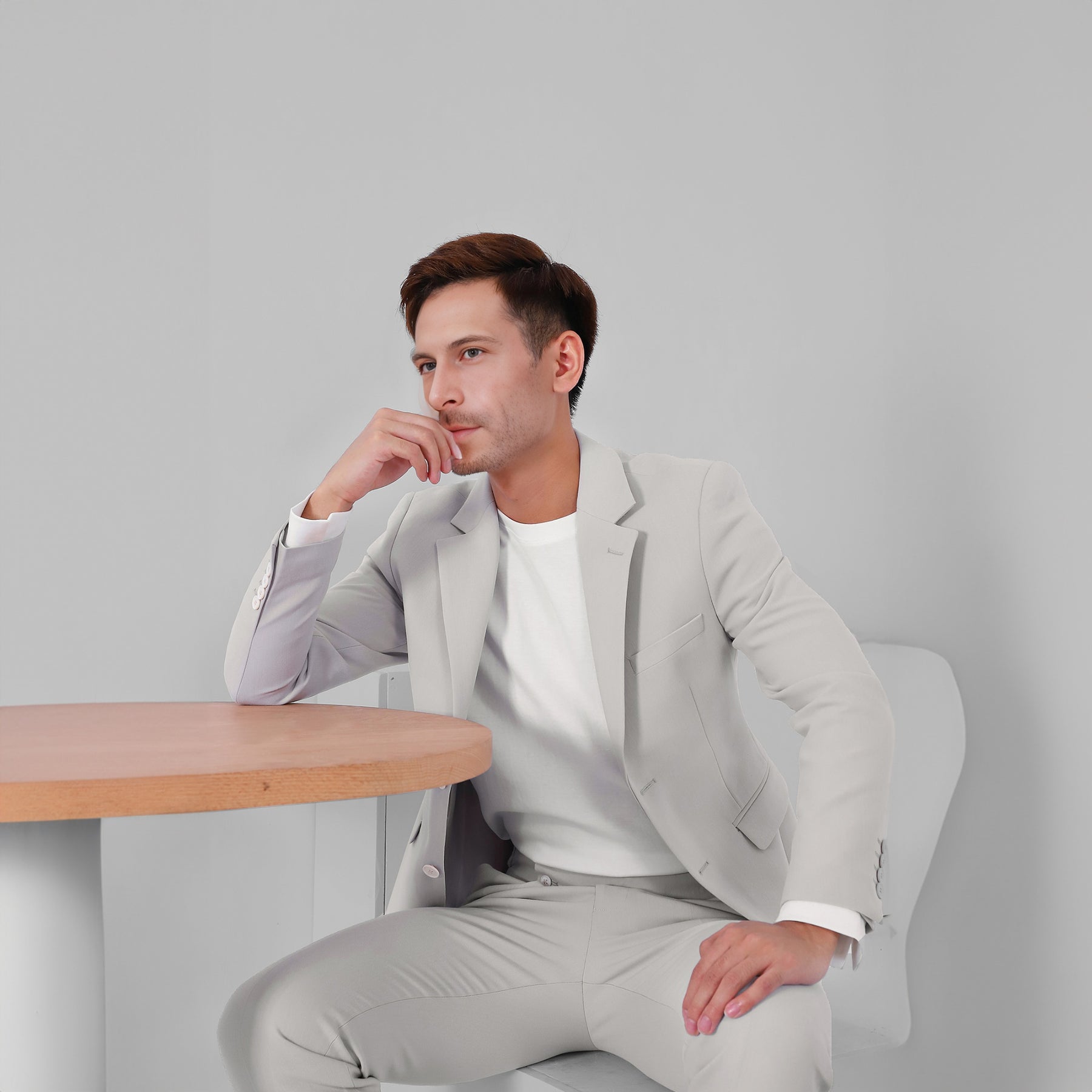 Summer Casual 2-Piece Relaxed Fit Summer Men's Suit