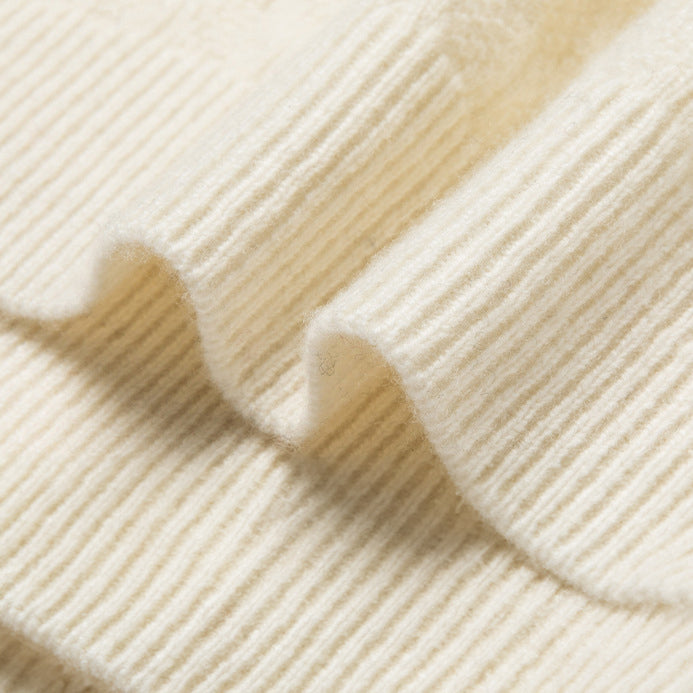 Men's Pattern Line Wool Cashmere Soft Turtleneck Sweater