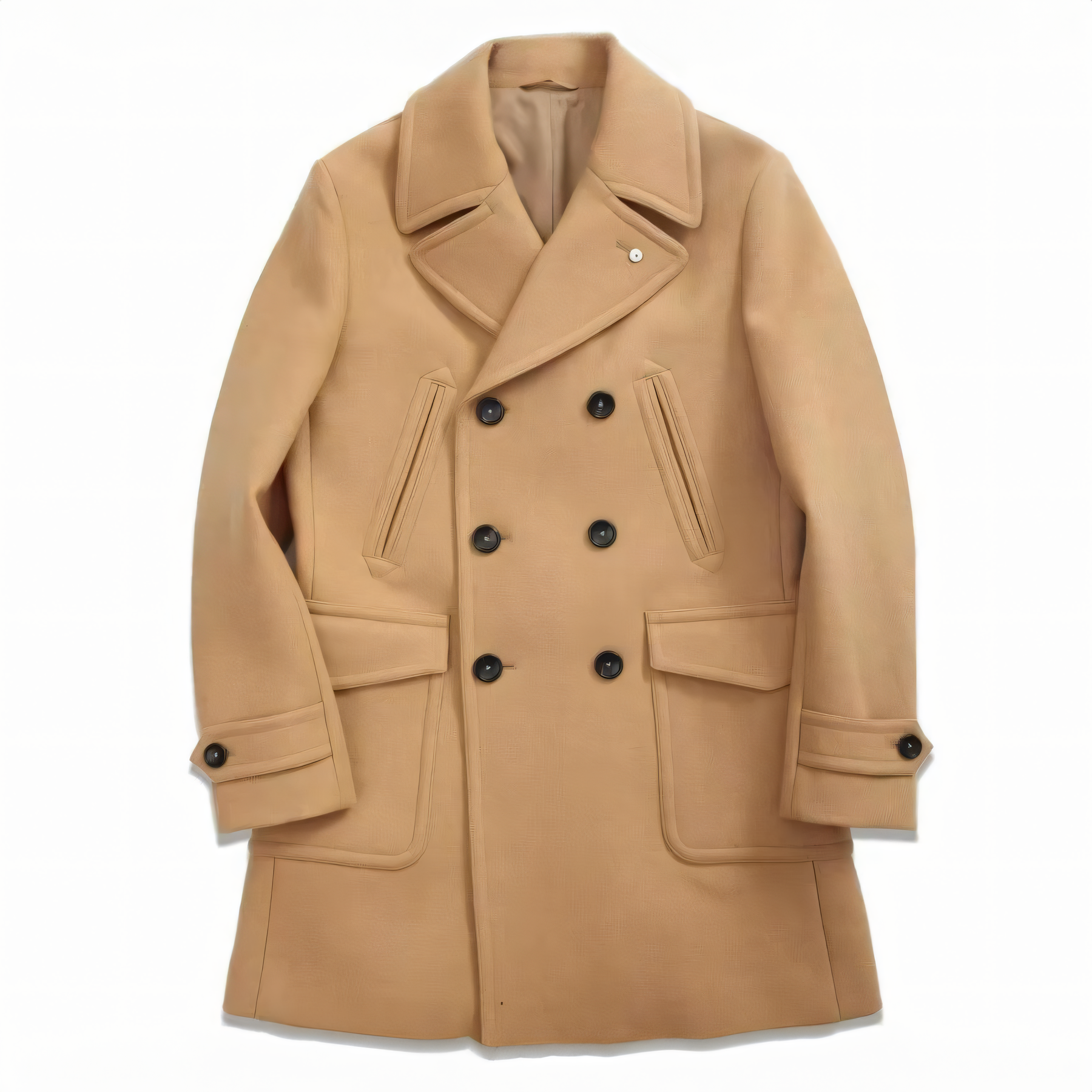 Casual Double Breasted Pea Coat