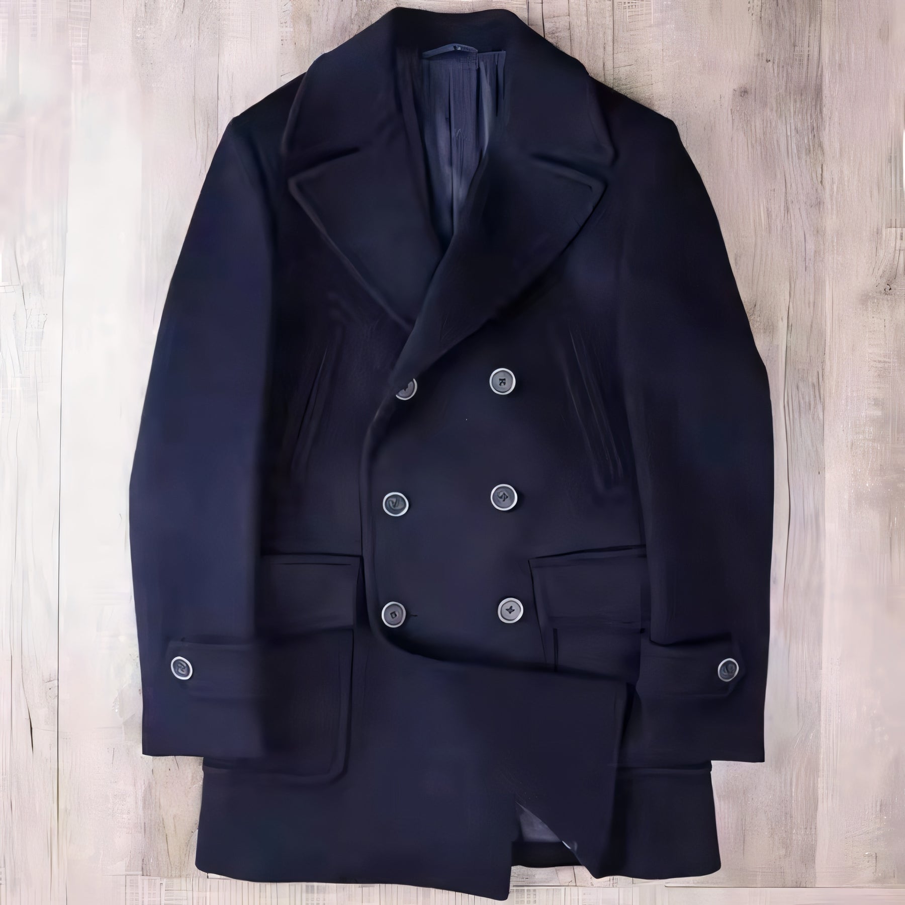 Casual Double Breasted Pea Coat