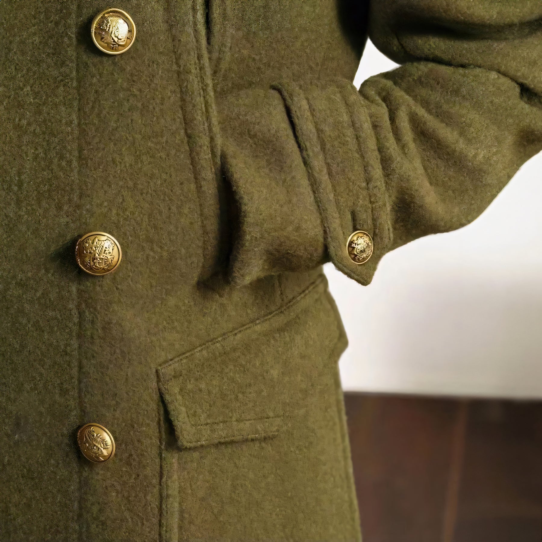 Casual Double Breasted Pea Coat