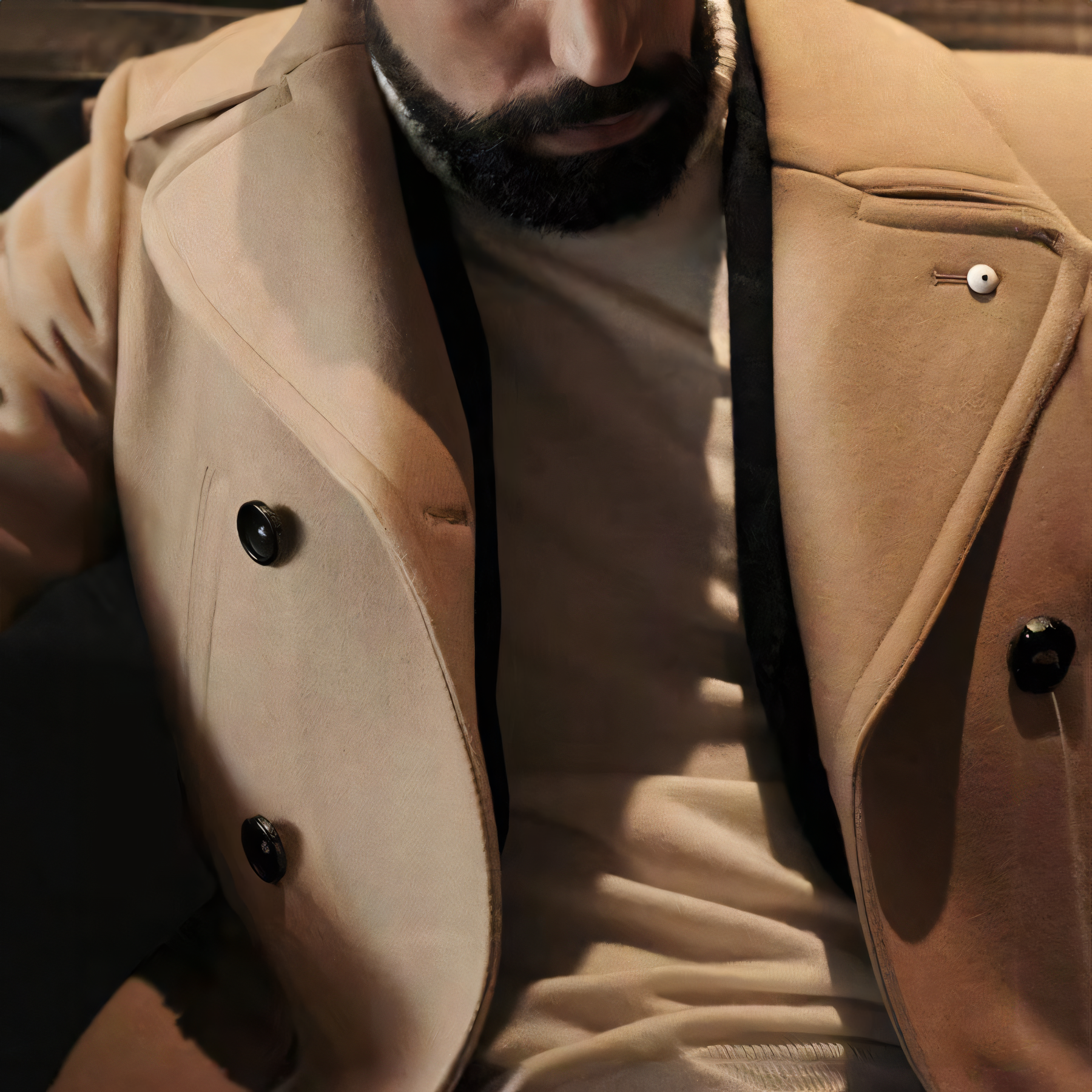 Casual Double Breasted Pea Coat