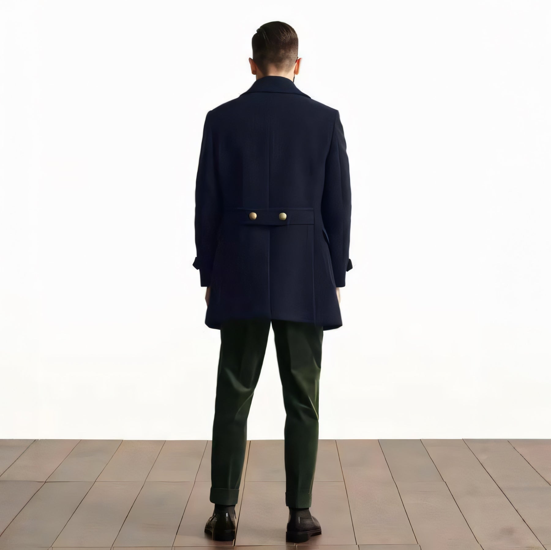 Casual Double Breasted Pea Coat