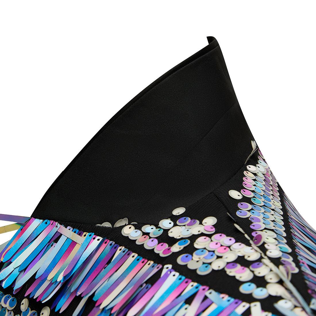 Men's Fashion 2 Pieces Suit Tassels Sequin Tuxedo