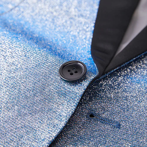 Men's 2 Pieces Suits Slim Fit Sequin Peak Lapel Tuxedos