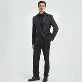 Men's 2-Piece Suits Jacquard Tuxedo 3 Color