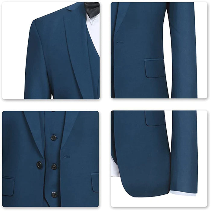 Formal Men's 3-Piece Suits Slim Fit One Button Tuxedo