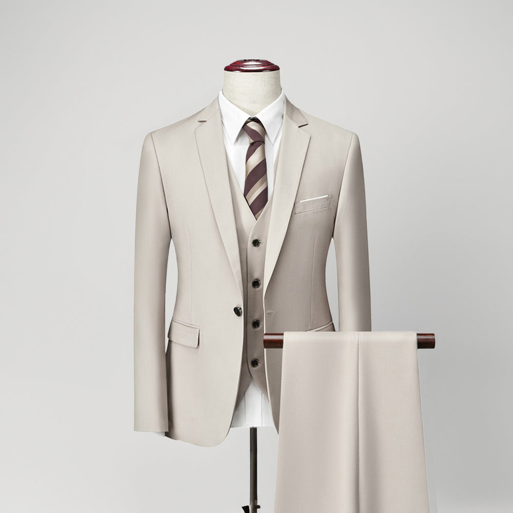 Formal Men's 3-Piece Suits Slim Fit One Button Tuxedo