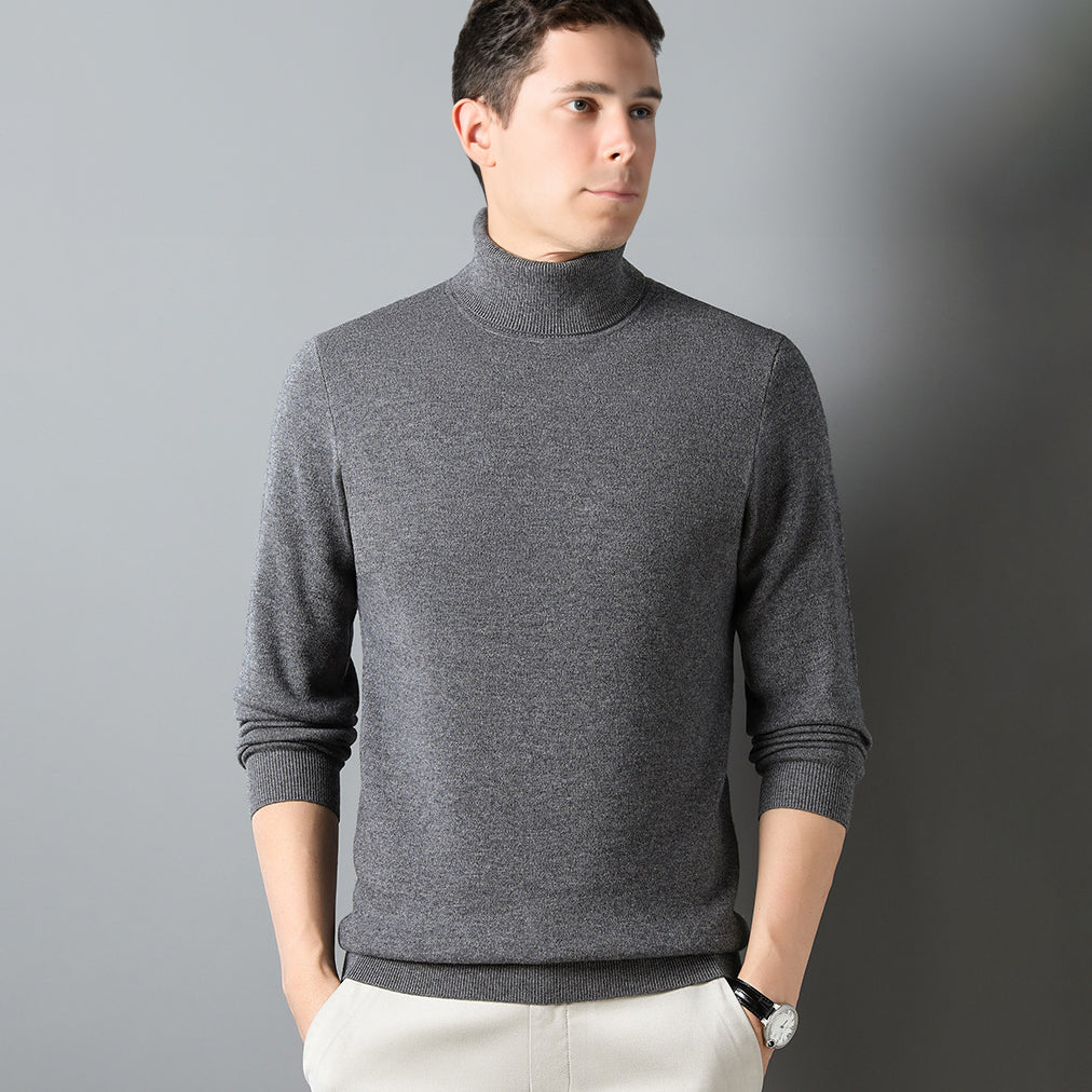 Men's Classic Wool Cashmere Soft Turtleneck Sweater
