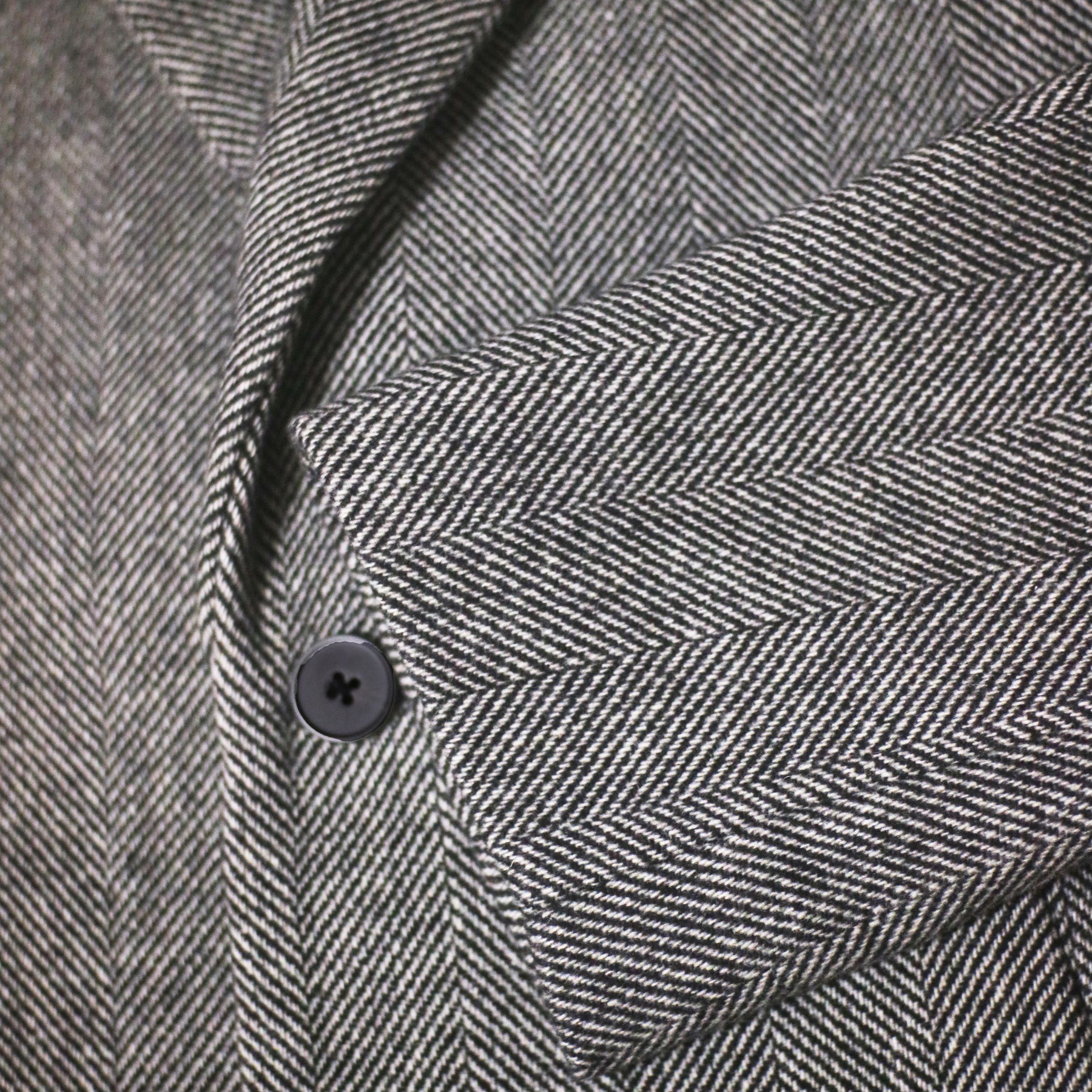 Men's Vintage Tweed Herringbone Double Breasted Long Overcoat