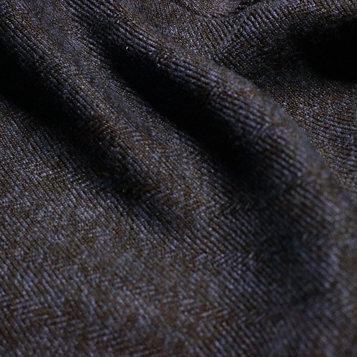 3 Piece Navy Blue Herringbone Tweed Notch Lapel Suit