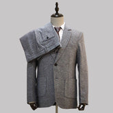 3 Pieces Retro Herringbone Tweed Suit