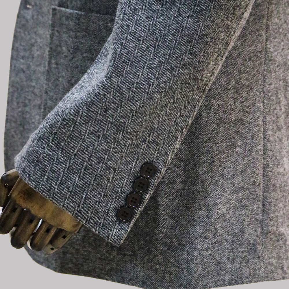 3 Pieces Retro Herringbone Tweed Suit