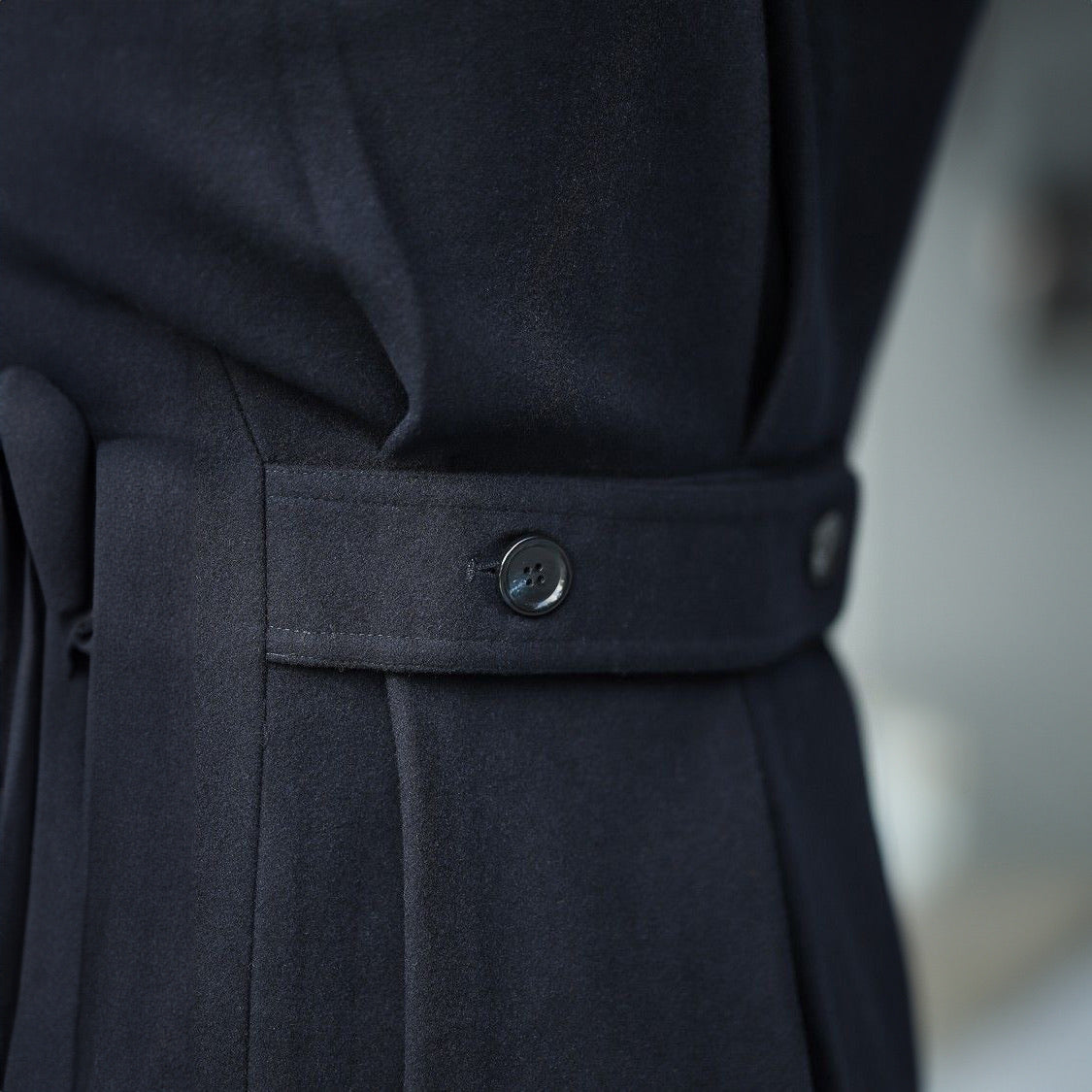Men's Vintage Double Breasted Mid-Long Slim Fit Pea Coat
