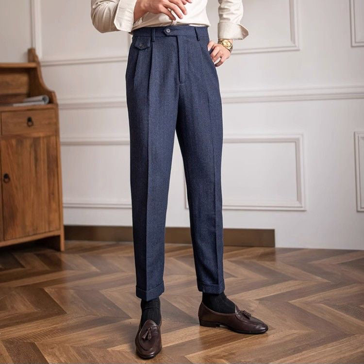 Men's Vintage Herringbone Tweed Pants