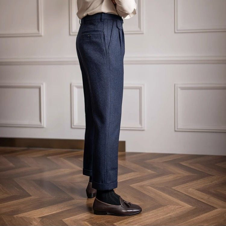 Men's Vintage Herringbone Tweed Pants