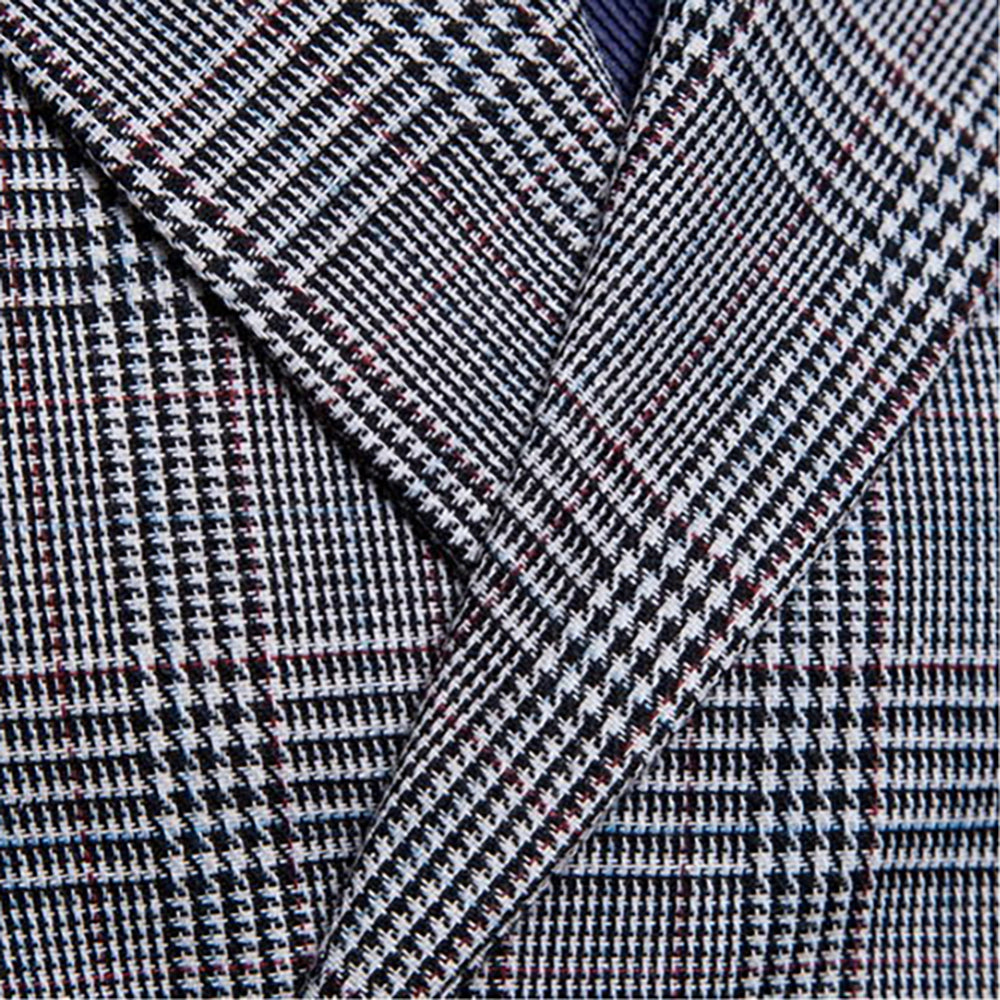 Men's Shawl Collar Houndstooth Retro Notch Lapel Formal Double Breasted Waistcoat