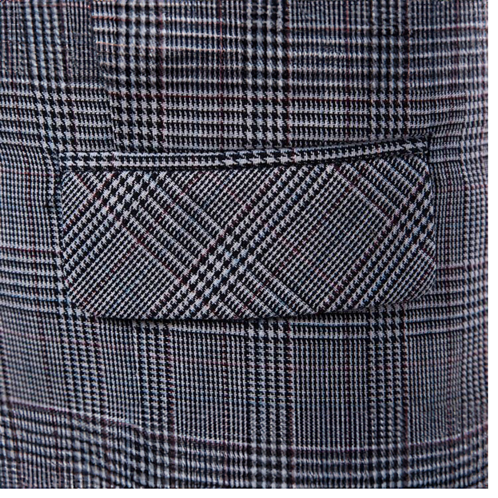 Men's Shawl Collar Houndstooth Retro Notch Lapel Formal Double Breasted Waistcoat