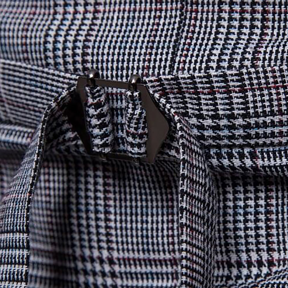 Men's Shawl Collar Houndstooth Retro Notch Lapel Formal Double Breasted Waistcoat