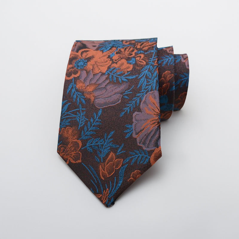 Silk Vintage Style Floral Necktie