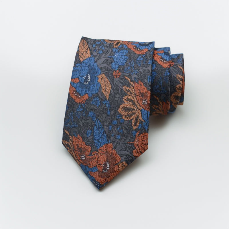 Silk Vintage Style Floral Necktie