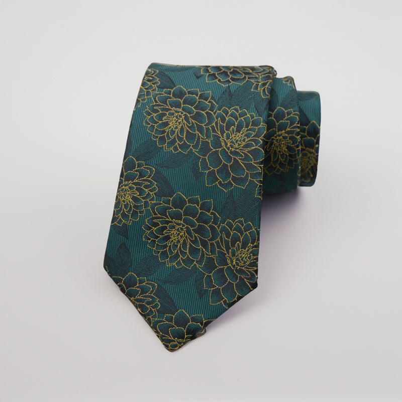 Silk Vintage Style Floral Necktie