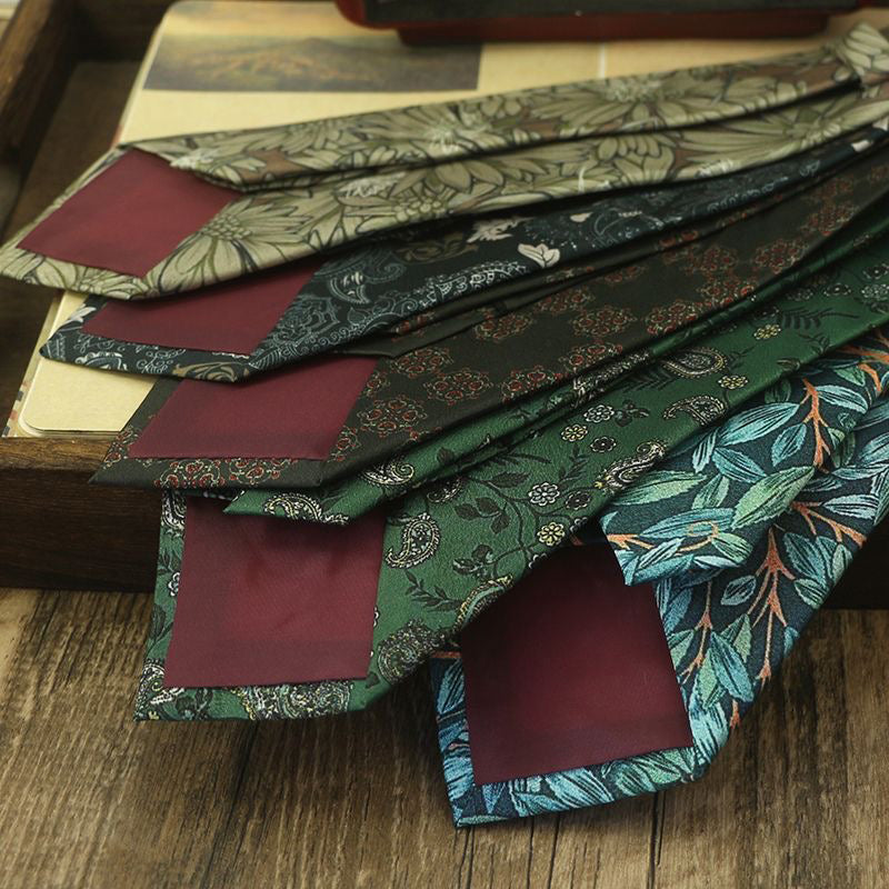 Men's Vintage Style Fashion Floral Necktie