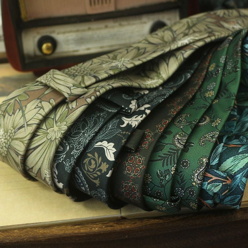 Men's Vintage Style Fashion Floral Necktie