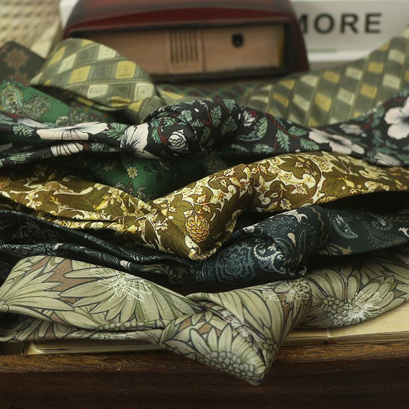 Men's Vintage Style Fashion Floral Necktie