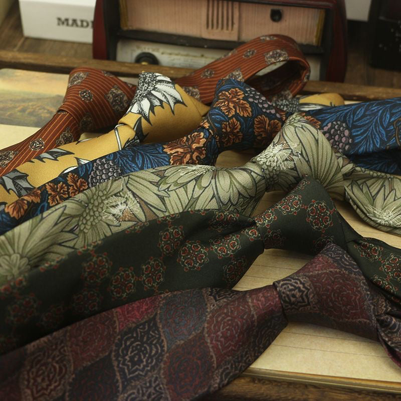 Men's Vintage Style Fashion Floral Necktie
