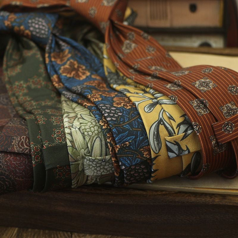 Men's Vintage Style Fashion Floral Necktie