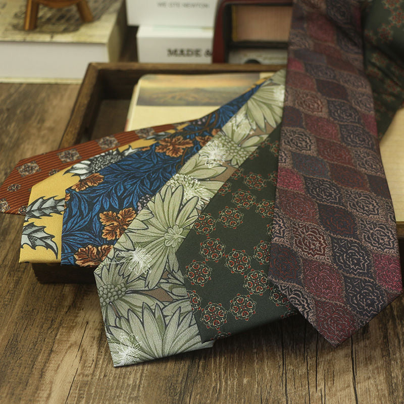 Men's Vintage Style Fashion Floral Necktie