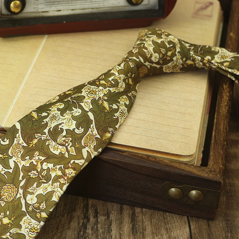 Men's Vintage Style Fashion Floral Necktie