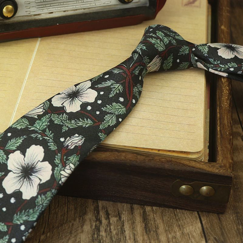 Men's Vintage Style Fashion Floral Necktie