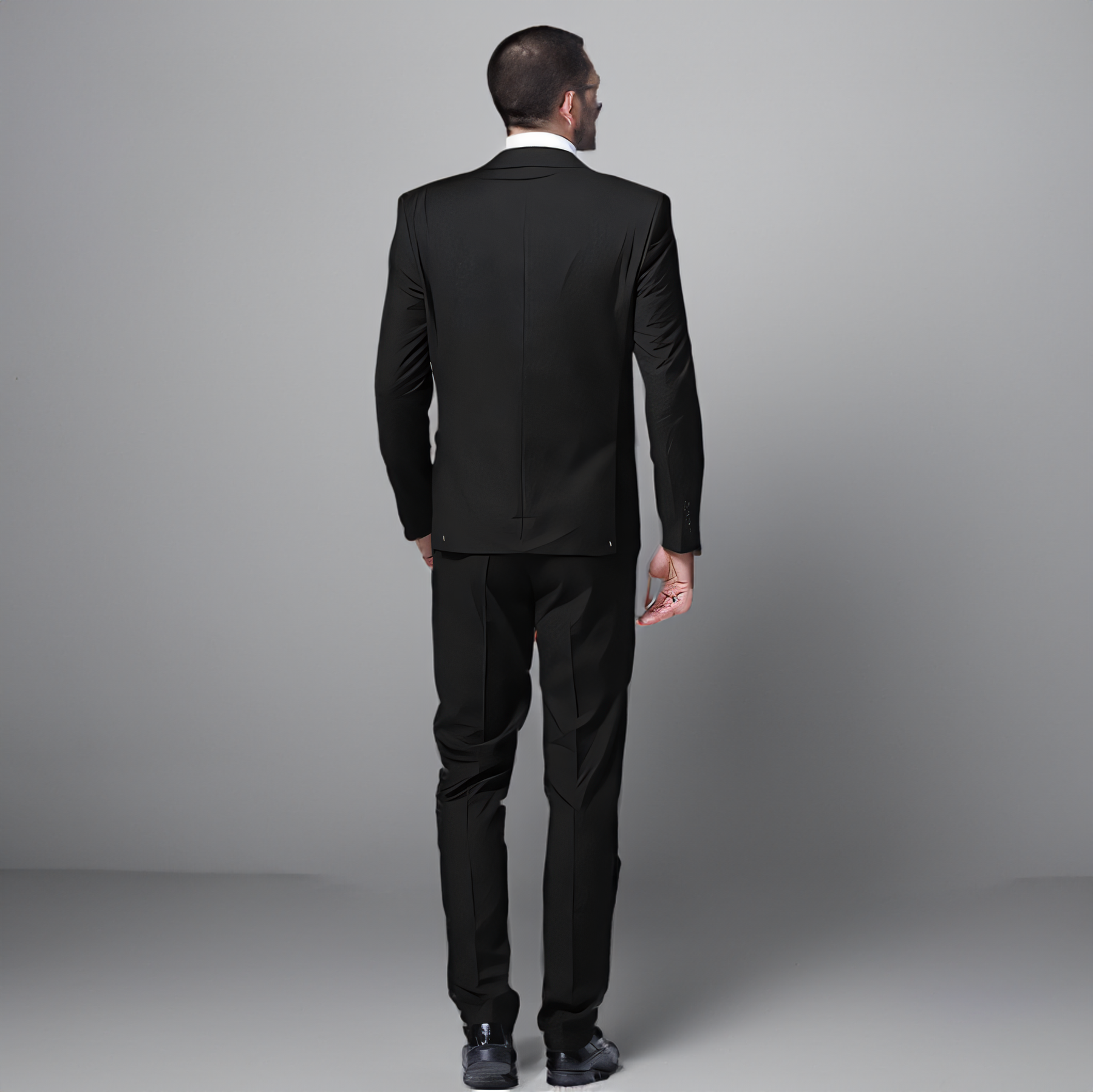 Formal 3 Piece Men's Suit Slim Fit Solid Peak Lapel Suit