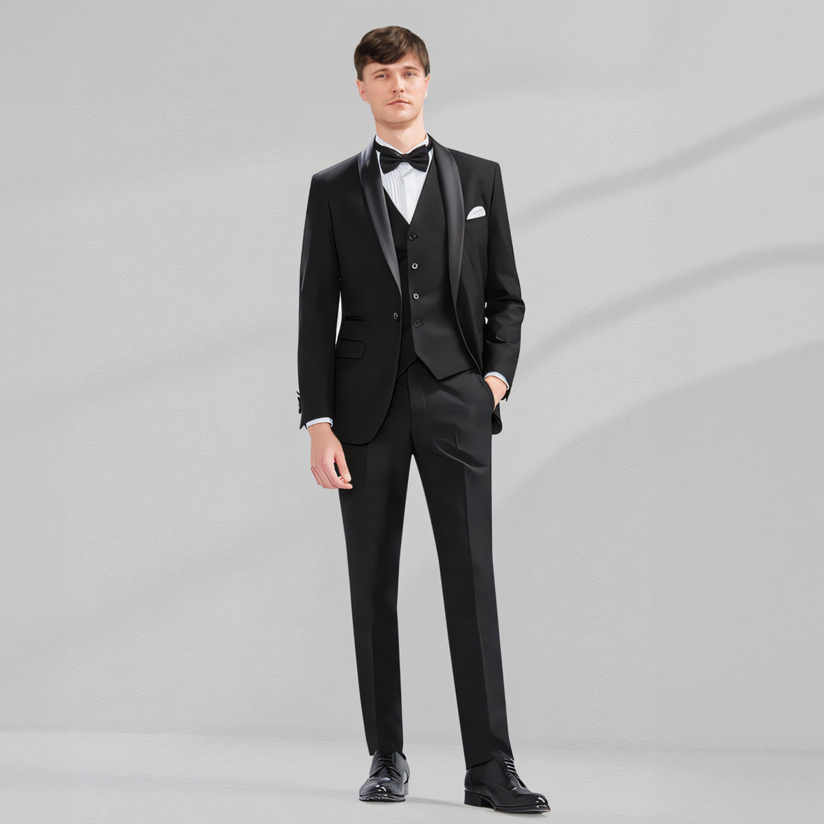 Formal Men's Slim Fit Classic Groom Shawl Lapel Tuxedo 3 Piece Suits