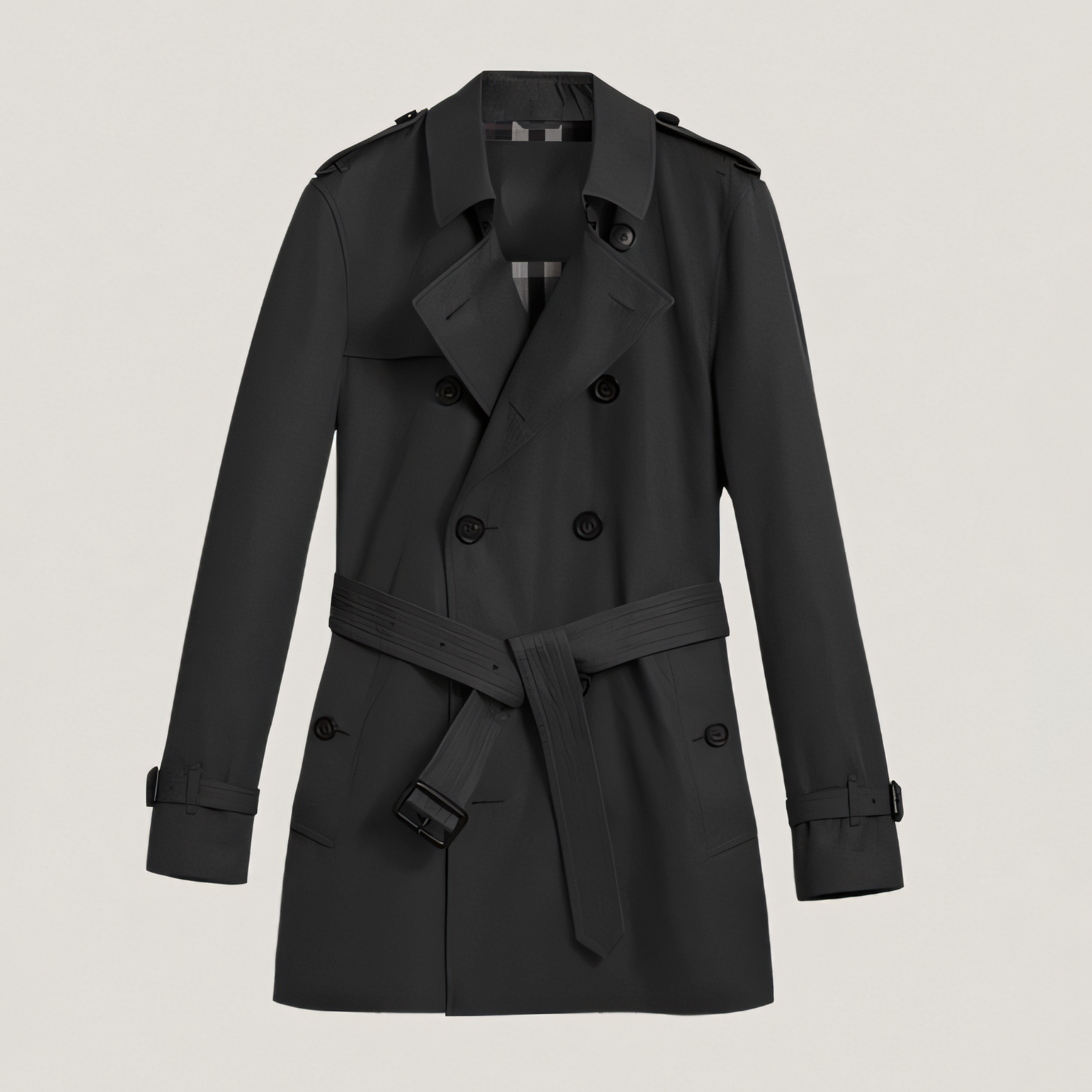 Men's Double Breasted Belted Trench Coat